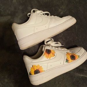 Custom Sunflower Nike Air Force 1s